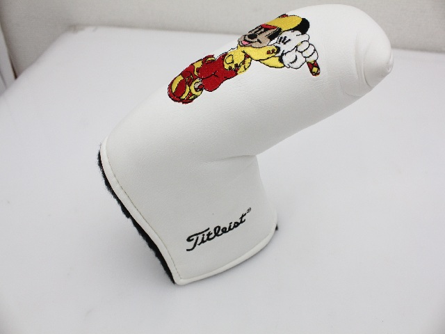 ミッキーマウス　Scotty Cameron パター用ヘッドカバー スコッティキャメロン ミッキーマウス ホワイト スコッティキャメロン