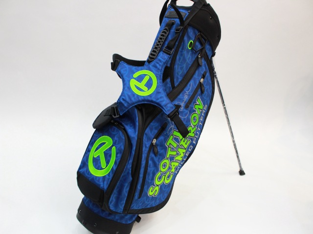 2018 Dog Wave Stand Bag Headcover set Blue/Lime スコッティ