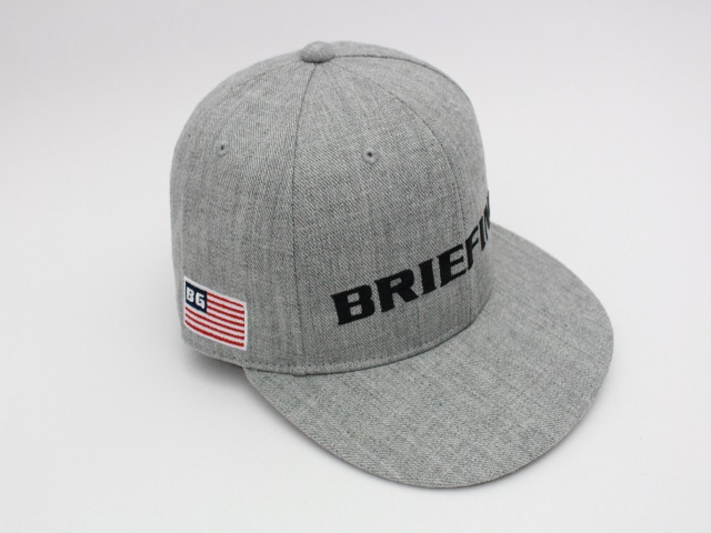 BRIEFING MS BASIC CURVED VISOR CAP ライトグレー ブリーフィング