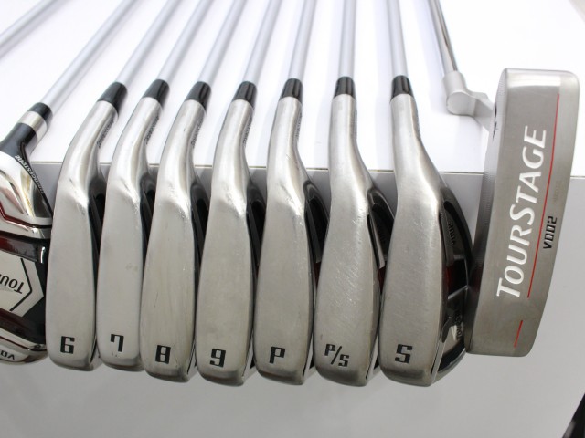 ブリヂストン・ツアーステージV002クラブセット＋VIQ FW2本】 - クラブ